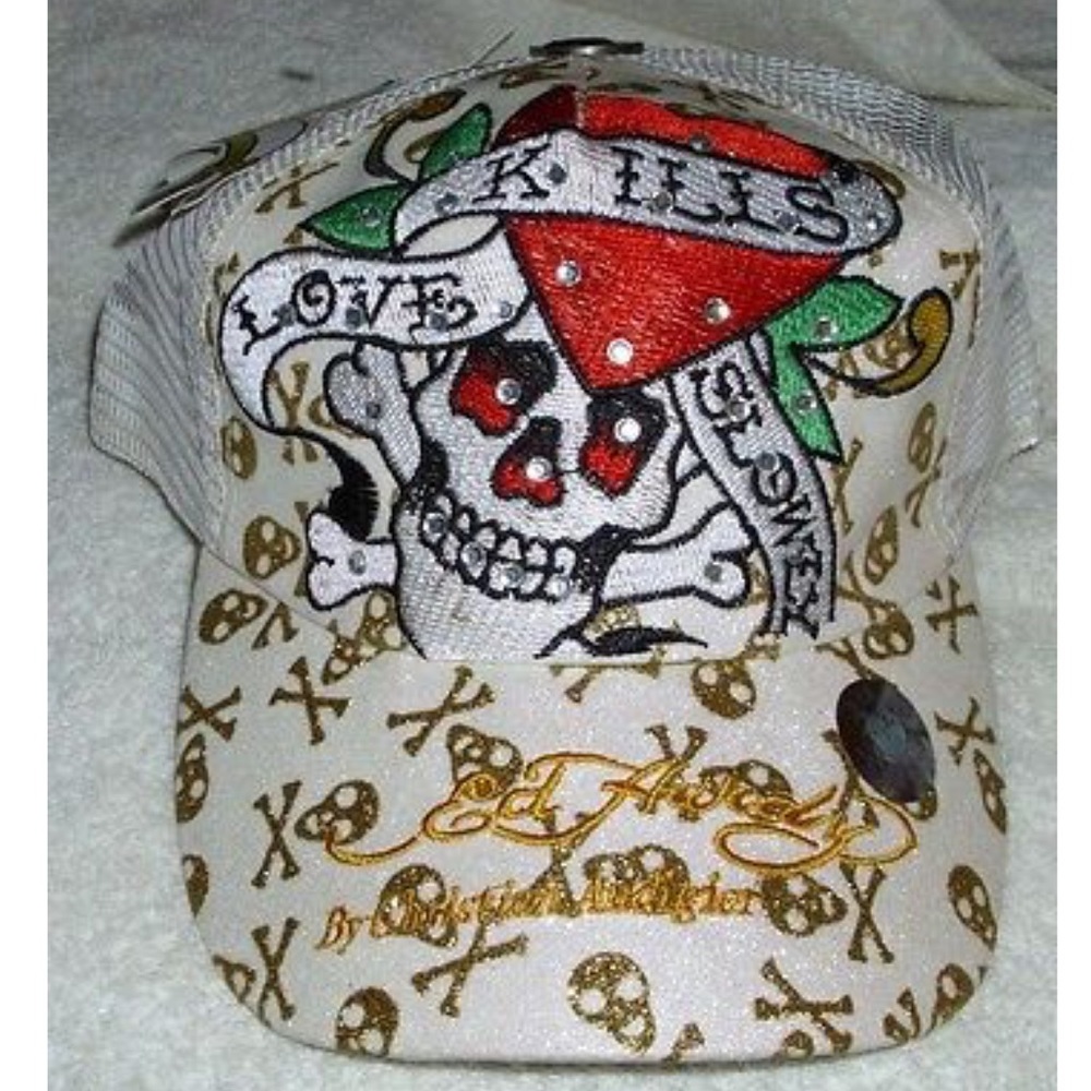 💋Glitter/Rhinestone Ed Hardy Snapback💋